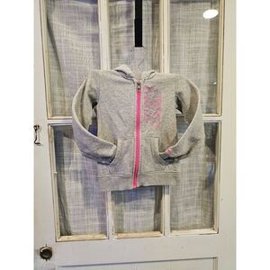 Nike Pink and‎ Gray Zip Up Hooded Jacket